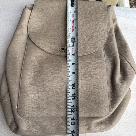 Draper James Crosby Pebbled Leather Backpack Light Taupe - Picture 9 of 11